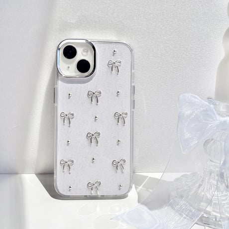 Metallic ribbon glitter iPhone case