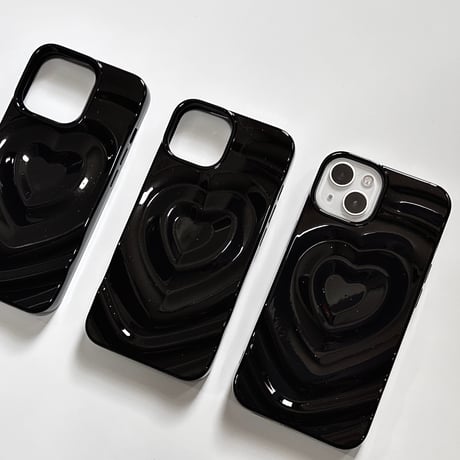 Glitter wave heart iPhone case