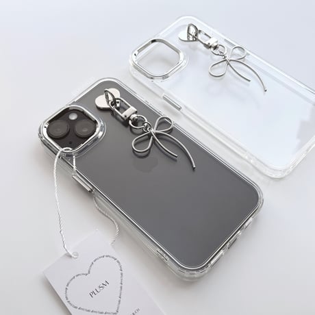 Silver ribbon iPhone case