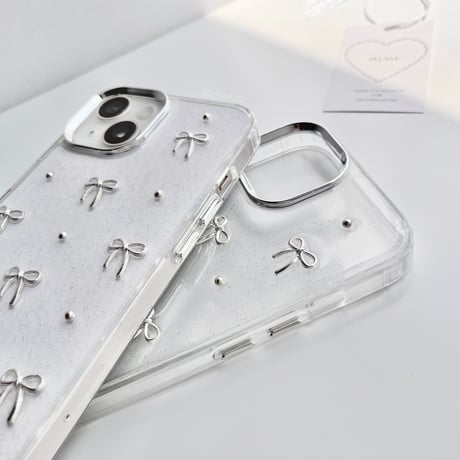 Metallic ribbon glitter iPhone case