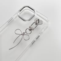 Silver ribbon iPhone case