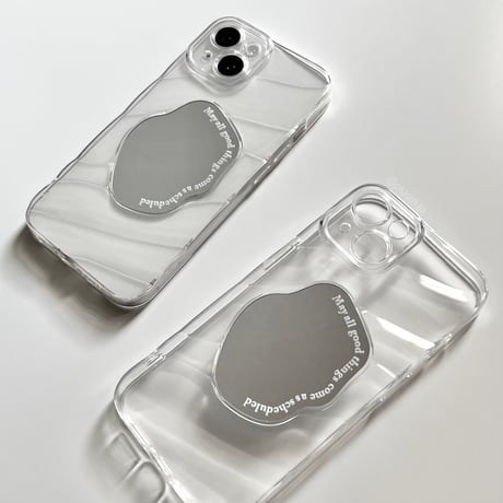 Clear wave mirror iPhone case