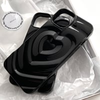 Glitter wave heart iPhone case