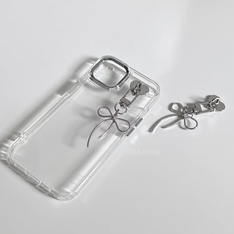 Silver ribbon iPhone case