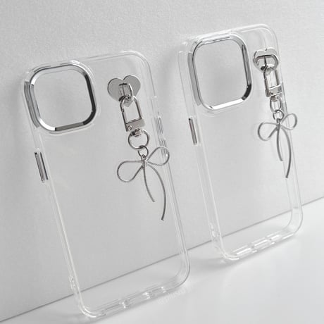 Silver ribbon iPhone case