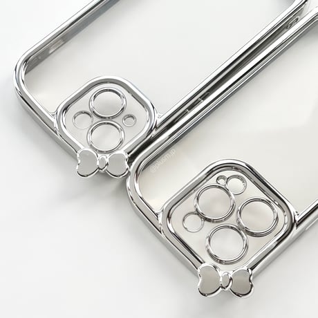 Silver bowknot iPhone case