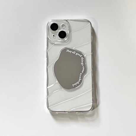 Clear wave mirror iPhone case