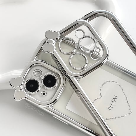 Silver bowknot iPhone case
