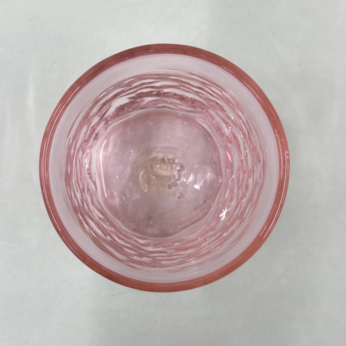 耐熱琉球ガラス 限定カラー「春風ピンク」凸凹（でこぼこ）グラス
