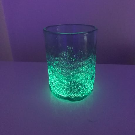 耐熱琉球ガラス　凸凹（でこぼこ）グラス  蓄光タイプ