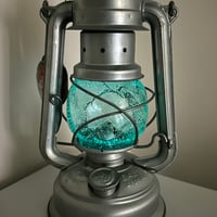 耐熱琉球ガラス　蓄光シリーズ　ランタングローブ（波模様）
