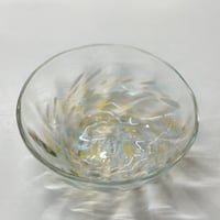（非耐熱）琉球ガラス　アサイーボウル　白×水色×黄色