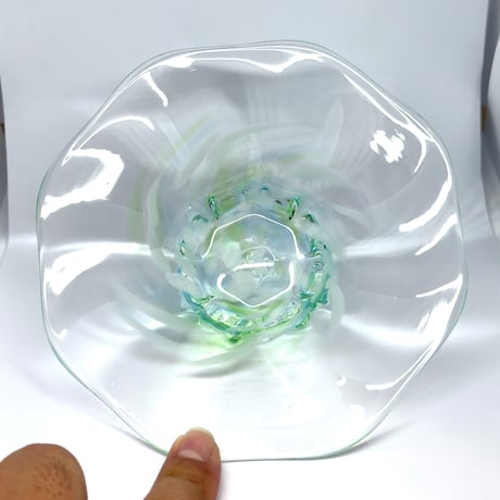 （非耐熱）琉球ガラス　アイスフラワーカップ