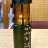 （非耐熱）ucoキャンドルランタングローブ  （アンバー）メロン模様（アイスクラック模様）