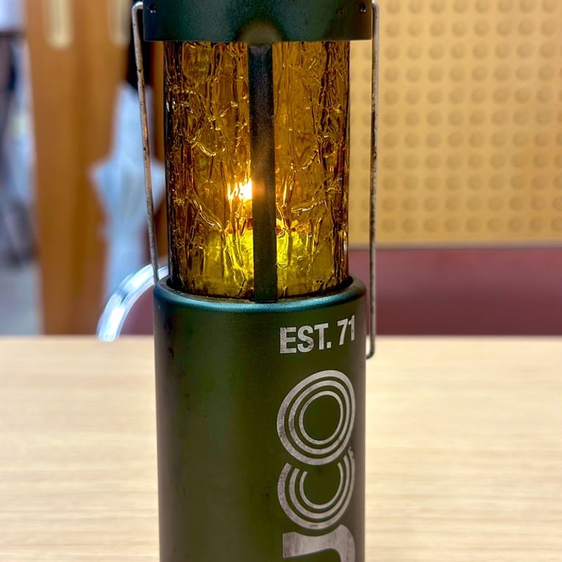 非耐熱）ucoキャンドルランタングローブ （アンバー）メロン模様