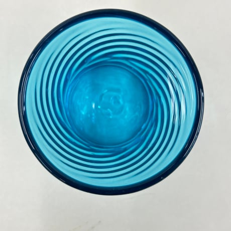 耐熱琉球ガラス　反りグラス（波模様）