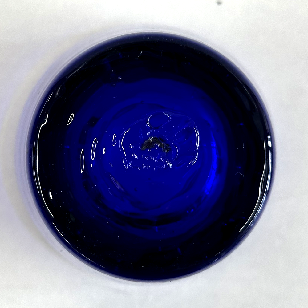 tititot超希少 琉球ガラス（瑠璃ガラス）シーサー大 刻印付き 陶芸花瓶動物