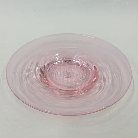 耐熱琉球ガラス　限定カラー「春風ピンク」中皿