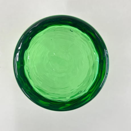 耐熱琉球ガラス　反りグラス（波模様）