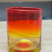 （非耐熱）琉球ガラス　ロックグラス  赤