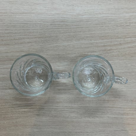 耐熱琉球ガラス　マグカップ（透明クリア） 波模様