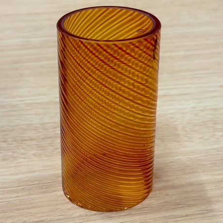 （非耐熱）ucoキャンドルランタングローブ  （オレンジ）細かい波模様