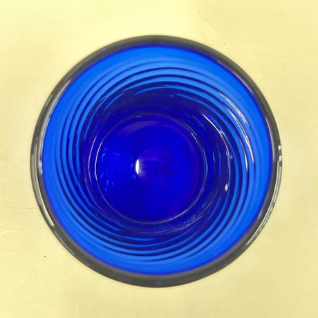 耐熱琉球ガラス　反りグラス（波模様）