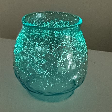 耐熱琉球ガラス　蓄光シリーズ　ランタングローブ（凸凹でこぼこ）