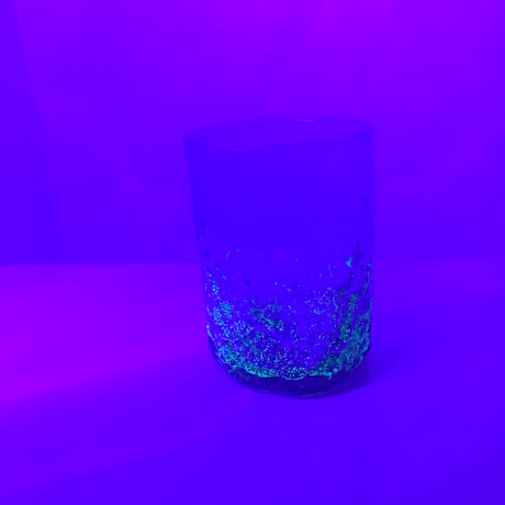 耐熱琉球ガラス　凸凹（でこぼこ）グラス  蓄光タイプ