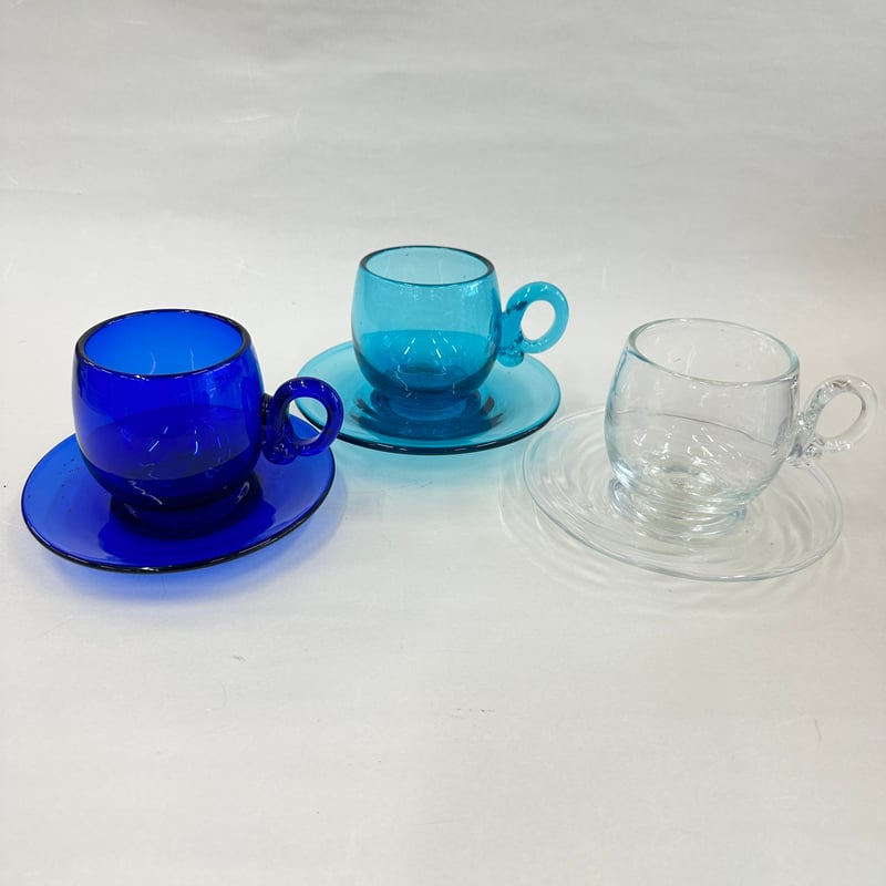 耐熱琉球ガラス コーヒーカップ＆ソーサー | 耐熱琉球ガラス工房 燈人