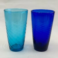 耐熱琉球ガラス　グラス特大(波模様）