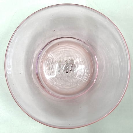 耐熱琉球ガラス　限定カラー「春風ピンク」中反り鉢