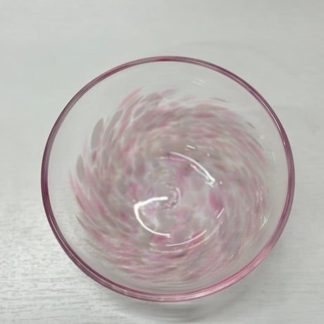（非耐熱）琉球ガラス　アサイーボウル　ピンク