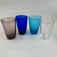 耐熱琉球ガラス　グラス中 (波模様）