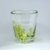 耐熱琉球ガラス　グラス小 （透明に緑）