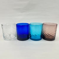 耐熱琉球ガラス　ロックグラス（波模様）