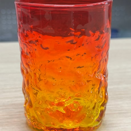 （非耐熱）琉球ガラス　凸凹グラス  赤