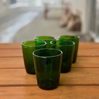 耐熱琉球ガラス　グラス小 （濃い緑）