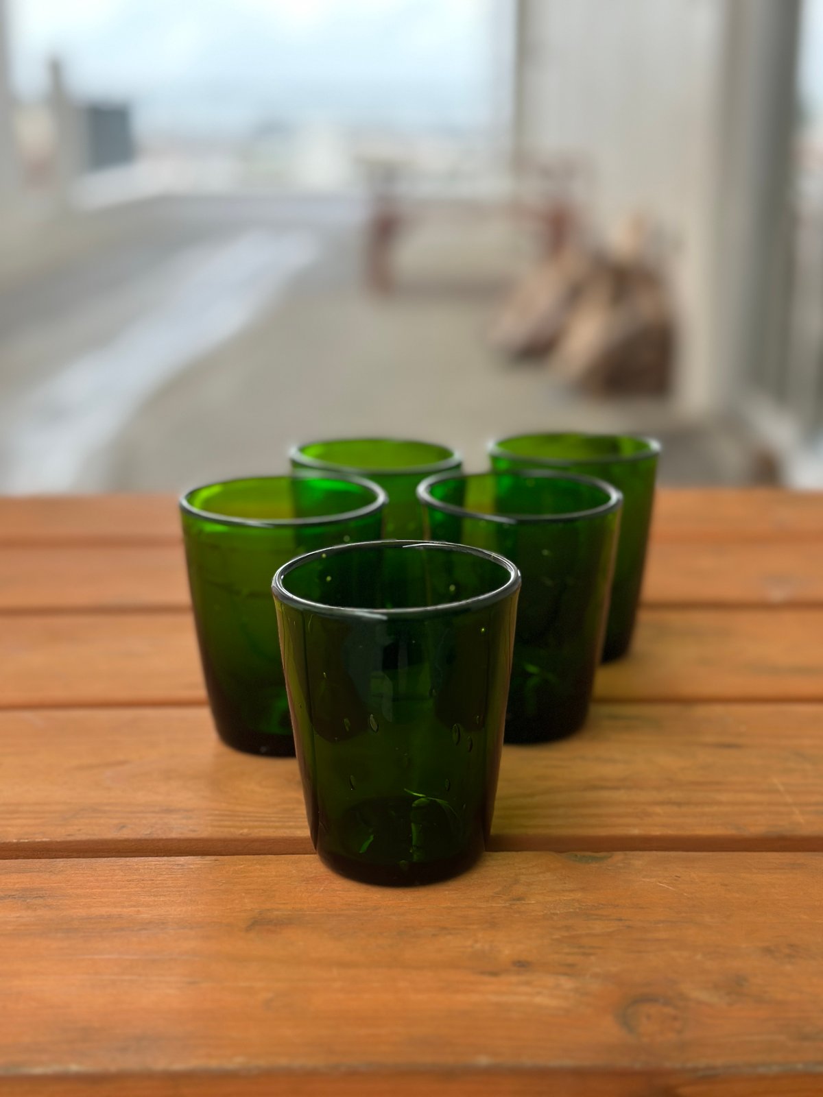 耐熱琉球ガラス グラス小 （濃い緑） | 耐熱琉球ガラス工房 燈人