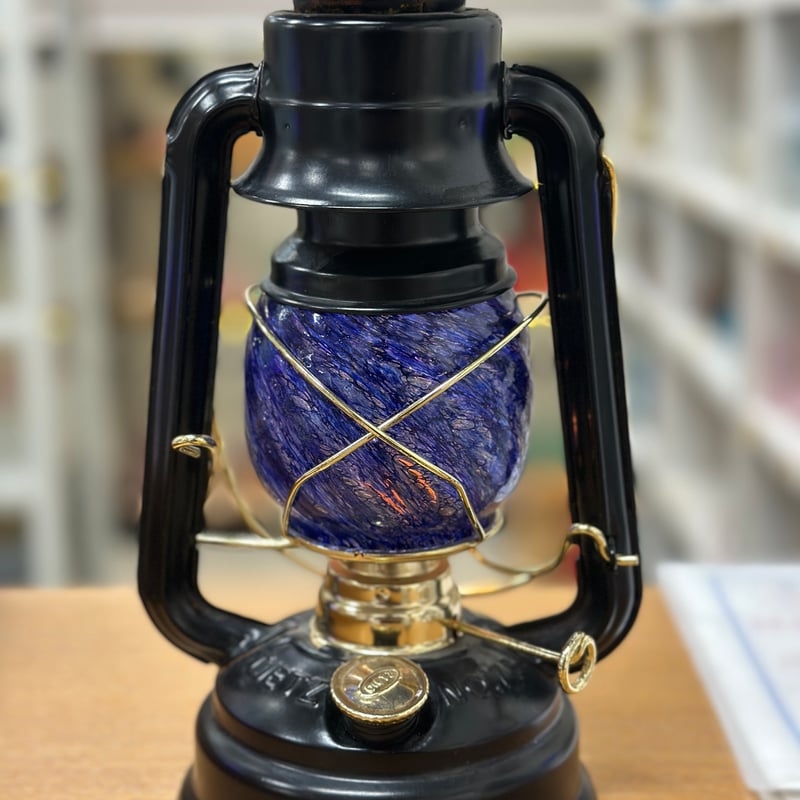 燈人オリジナル耐熱琉球ガラスグローブ（青色）　波 燈人オリジナル耐熱琉球ガラスグローブ（青色）DIETZ78、76