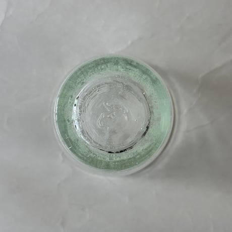 耐熱琉球ガラス　グラス小 (波模様）蓄光入り