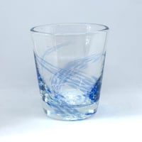 耐熱琉球ガラス　グラス小 （透明に青）