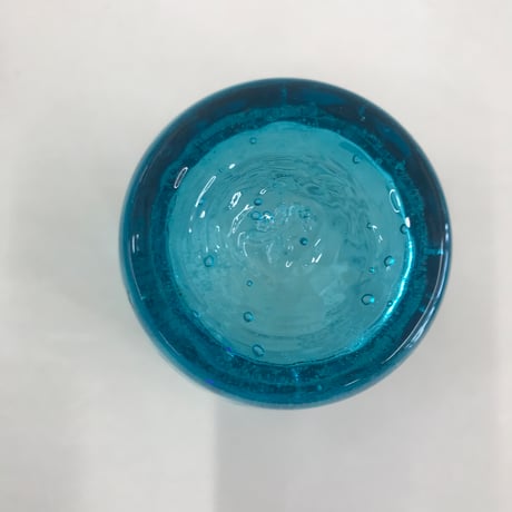 耐熱琉球ガラス　グラス中 (波模様）  蓄光入り