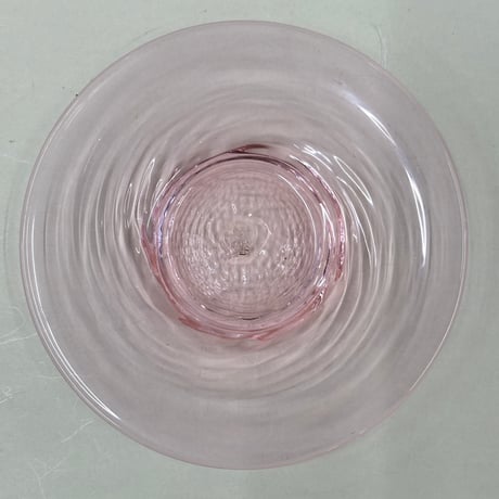 耐熱琉球ガラス　限定カラー「春風ピンク」中皿