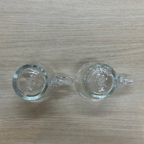 耐熱琉球ガラス　マグカップ（透明クリア） 波模様