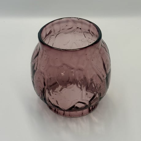 （非耐熱）琉球ガラスランタングローブ メロン柄（紫②）