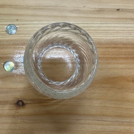 耐熱琉球ガラス　「蓄光シリーズ」ミニ　ランタングローブ（波模様）