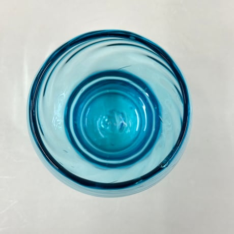 耐熱琉球ガラス　ランタングローブ型ビアタンブラー （波模様）