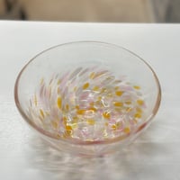 （非耐熱）琉球ガラス　アサイーボウル　オレンジ×ピンク