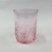 耐熱琉球ガラス　限定カラー「春風ピンク」凸凹（でこぼこ）グラス